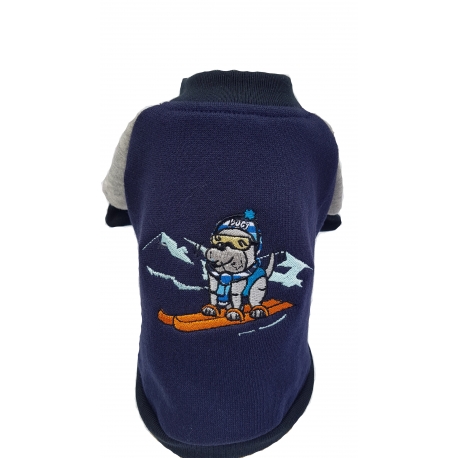 Mikina lyžař modrý