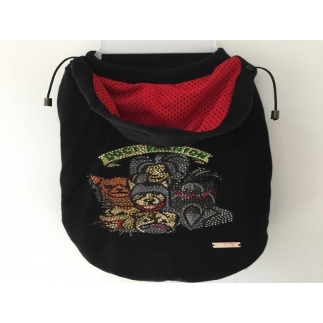 Mikina Dogi černá s pejsky